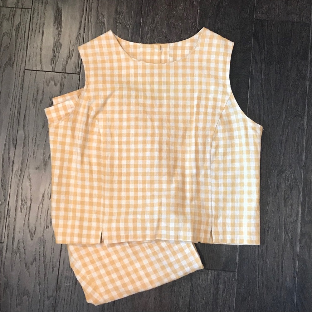 Tracy Evans two piece gingham pants set